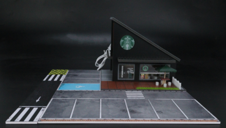 Диорама G-Fans Cafe Starbucks Кофейня с Подсветкой 1:64 - Retromagaz, image 1