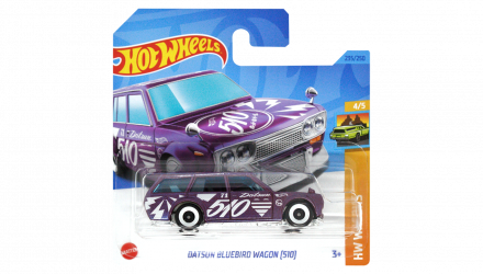 Машинка Базовая Hot Wheels Datsun Bluebird Wagon (510) Wagons 1:64 HKH72 Purple - Retromagaz, image 1