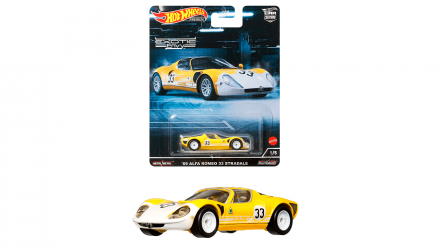 Машинка Premium Hot Wheels '69 Alfa Romeo 33 Stradale Exotic Envy 1:64 HCJ91 Yellow - Retromagaz, image 6