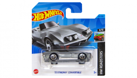 Машинка Базова Hot Wheels '72 Stingray Convertible Roadsters 1:64 HKK12 Silver - Retromagaz, image 1