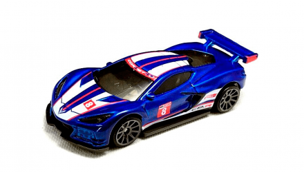 Машинка Базова Hot Wheels Corvette C8.R Then and Now 1:64 HCT73 Blue - Retromagaz, image 2