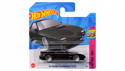 Машинка Базовая Hot Wheels '89 Mazda Savanna RX-7 FC3S The `80S 1:64 HKJ62 Black - Retromagaz, image 1