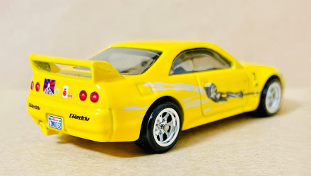 Машинка Premium Hot Wheels Nissan Skyline GT-R (BCNR33) Fast & Furious 1:64 GBW83 Yellow - Retromagaz, image 2