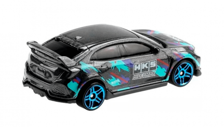 Машинка Базова Hot Wheels 2018 Honda Civic Type R HKS J-Imports 1:64 GTB06 Grey - Retromagaz, image 3