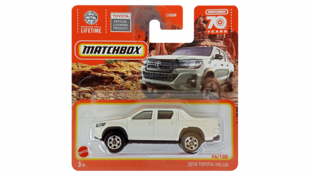 Машинка Большой Город Matchbox 2018 Toyota Hilux Off-Road 1:64 HLD25 White - Retromagaz, image 1