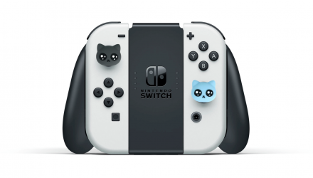 Накладки на Стіки RMC 4шт Cat Nintendo Switch White Pink Grey Blue - Retromagaz, image 2