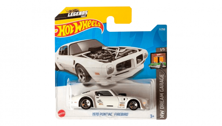 Машинка Базова Hot Wheels 1970 Pontiac Firebird Dream Garage 1:64 HCT05 White - Retromagaz, image 1