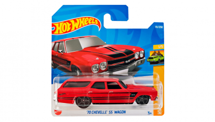 Машинка Базовая Hot Wheels '70 Chevelle SS Wagon Wagons 1:64 HCX23 Red - Retromagaz, image 1