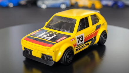 Машинка Базовая Hot Wheels '73 Honda Civic Custom Compact Kings 1:64 HTC19 Yellow - Retromagaz, image 2