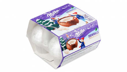 Шоколад Молочний Milka Snow Balls з Кремом 112g - Retromagaz, image 1