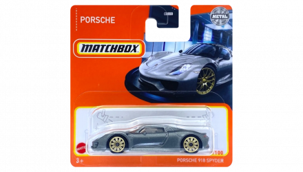 Машинка Велике Місто Matchbox Porsche 918 Spyder Showroom 1:64 HFR44 Grey - Retromagaz, image 1