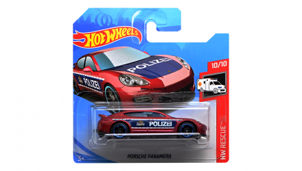 Машинка Базовая Hot Wheels Porsche Panamera Polizei Rescue 1:64 FYC86 Red - Retromagaz, image 1