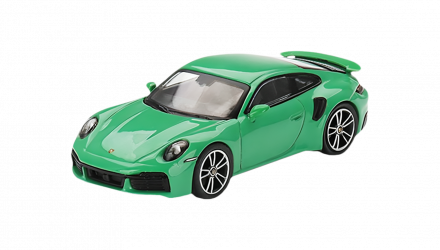 Машинка Premium MINI GT Porsche 911 Turbo S 1:64 Green - Retromagaz, image 1