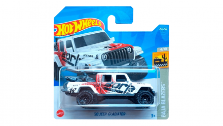 Машинка Базовая Hot Wheels '20 Jeep Gladiator Baja Blazers 1:64 HCW66 White - Retromagaz, image 1