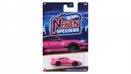 Тематична Машинка Hot Wheels Porsche 911 GT3 Cup Neon Speeders 1:64 HLH72/HRW75 Pink - Retromagaz, image 5