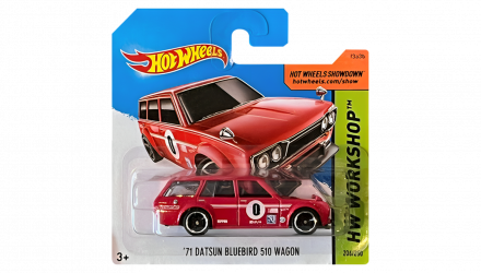 Машинка Базова Hot Wheels '71 Datsun Bluebird 510 Wagon Workshop 1:64 BFD77 Red - Retromagaz, image 1