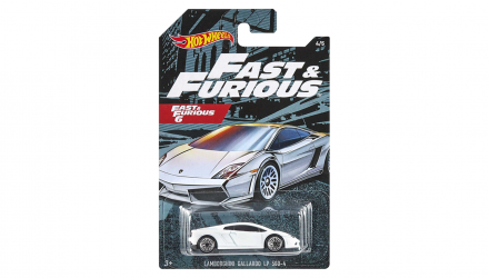 Тематична Машинка Hot Wheels Lamborghini Gallardo LP 560-4 Fast & Furious 1:64 GJV60 White - Retromagaz, image 1