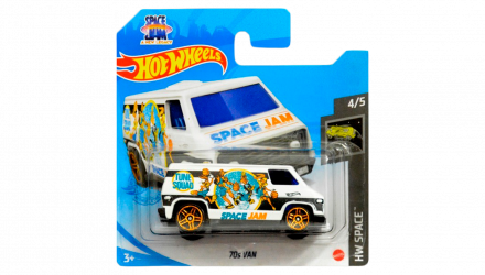 Машинка Базовая Hot Wheels 70s Van Space Jam: A New Legacy Space 1:64 GRY76 White - Retromagaz, image 1