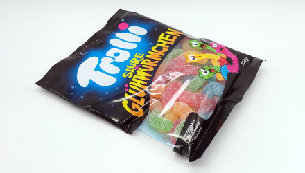 Цукерки Жувальні Trolli Sour Glowworms Кислі Світлячки 150g - Retromagaz, image 1