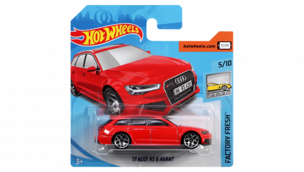 Машинка Базова Hot Wheels '17 Audi RS 6 Avant Factory Fresh 1:64 FJW00 Red - Retromagaz, image 1