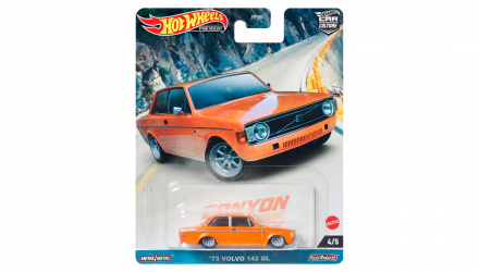 Машинка Premium Hot Wheels '73 Volvo 142 GL Canyon Warriors 1:64 HKC53 Orange - Retromagaz, image 1