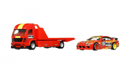 Машинка Premium Hot Wheels 2шт Nissan Silvia (S15) та Транспортер Aero Lift Team Transport 1:64 FLF56/HCR35 Red - Retromagaz, image 6