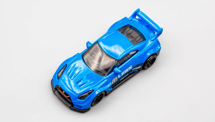 Машинка Базовая Hot Wheels Liberty Walk LB-Silhouette Works GT Nissan 35GT-RR Ver.2 J-Imports 1:64 GRX63 Blue - Retromagaz, image 4