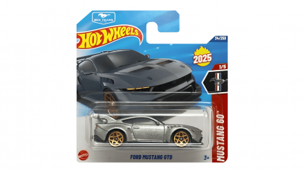 Машинка Базова Hot Wheels Ford Mustang GTD Mustang 60th 1:64 HYW19 Silver - Retromagaz, image 1