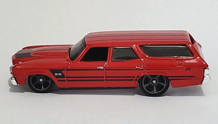 Машинка Базовая Hot Wheels '70 Chevelle SS Wagon Wagons 1:64 HCX23 Red - Retromagaz, image 4