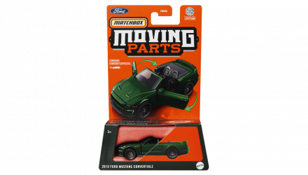 Тематическая Машинка Matchbox 2019 Ford Mustang Convertible Moving Parts 1:64 FWD28/HVM95 Green - Retromagaz, image 1