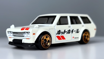 Тематическая Машинка Hot Wheels Datsun Bluebird (510) Hot Wagons 1:64 HWR56/HRR88 White - Retromagaz, image 2