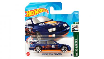 Машинка Базовая Hot Wheels '87 Ford Sierra Cosworth Retro Racers 1:64 HCW87 Dark Blue - Retromagaz, image 1