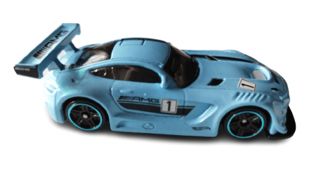 Машинка Базова Hot Wheels '16 Mercedes-AMG GT3 Race Day 1:64 FYD75 Light Blue - Retromagaz, image 4