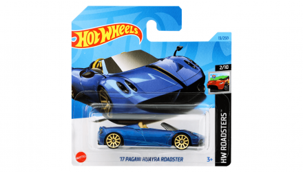 Машинка Базовая Hot Wheels '17 Pagani Huayra Roadster Roadsters 1:64 HKK08 Dark Blue - Retromagaz, image 1