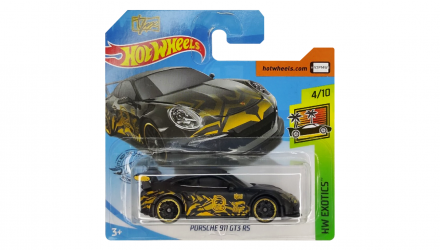 Машинка Базова Hot Wheels Tfox Porsche 911 GT3 RS Exotics 1:64 GHC30 Black - Retromagaz, image 1