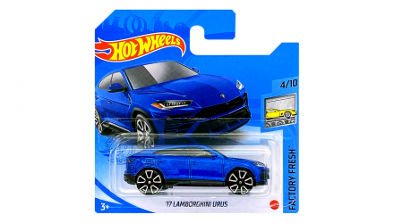 Машинка Базовая Hot Wheels '17 Lamborghini Urus Factory Fresh 1:64 GRY29 Metallic Blue - Retromagaz, image 1