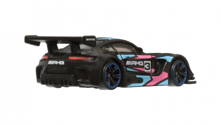 Тематическая Машинка Hot Wheels '16 Mercedes-AMG GT3 Neon Speeders 1:64 HLH72/HRW79 Black - Retromagaz, image 2