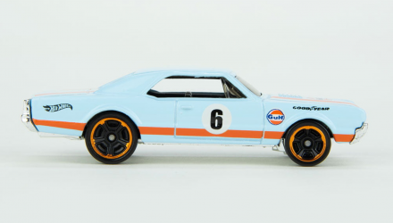 Машинка Базовая Hot Wheels '67 Oldsmobile 442 Gulf Muscle Mania 1:64 GTB41 Light Blue - Retromagaz, image 4