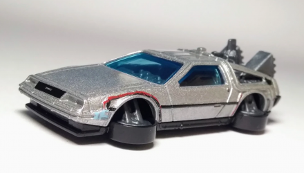 Машинка Базова Hot Wheels DeLorean DMC-12 Back to the Future Time Machine - Hover Mode Screen Time 1:64 FYC50 Silver - Retromagaz, image 2