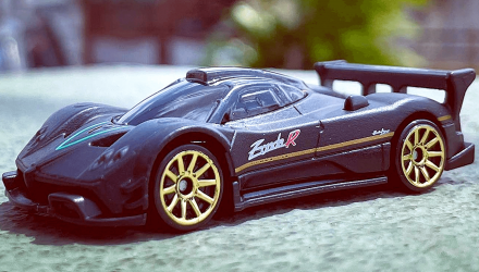 Машинка Базовая Hot Wheels Pagani Zonda R Exotics 1:64 HCT02 Black - Retromagaz, image 2