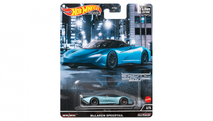 Машинка Premium Hot Wheels McLaren Speedtail Exotic Envy 1:64 HCJ92 Metallic Blue - Retromagaz, image 1