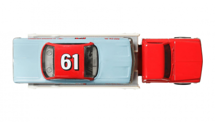 Машинка Premium Hot Wheels 2шт '61 Impala и Транспортер '72 Chevy Ramp Truck Team Transport 1:64 FLF56/HKF40 Light Blue - Retromagaz, image 6