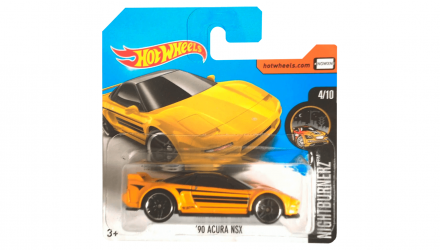 Машинка Базовая Hot Wheels '90 Acura NSX Nightburnerz 1:64 DTY78 Yellow - Retromagaz, image 1