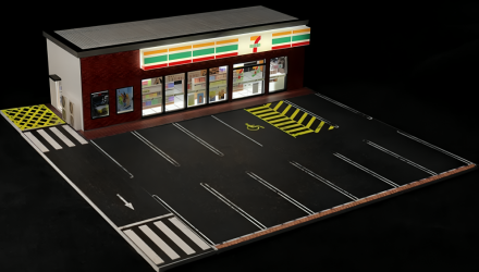 Диорама G-Fans Supermarket 7-Eleven Супермаркет с Подсветкой 1:64 Red - Retromagaz, image 2