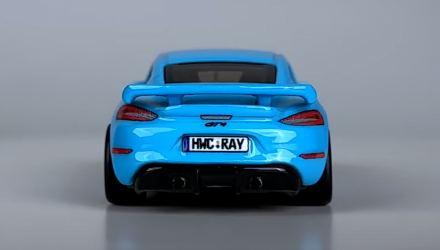 Машинка Premium Hot Wheels Porsche 718 Cayman GT4 Boulevard 1:64 HRT71 Blue - Retromagaz, image 6