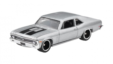 Машинка Premium Hot Wheels 1970 Chevrolet Nova SS Fast & Furious 1:64 HNW54 Silver - Retromagaz, image 2