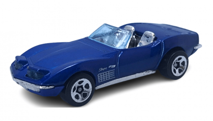 Машинка Базовая Hot Wheels '72 Stingray Convertible Roadsters 1:64 HKG60 Blue - Retromagaz, image 3