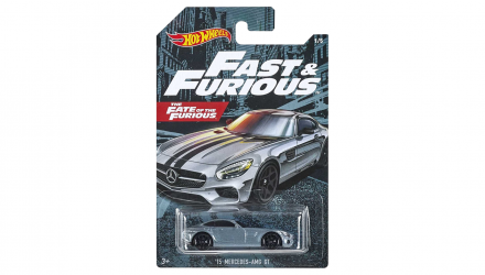 Тематическая Машинка Hot Wheels '15 Mercedes-AMG GT Fast & Furious 1:64 GJV57 Dark Grey - Retromagaz, image 1