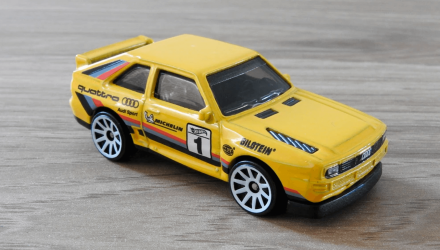 Машинка Базова Hot Wheels '84 Audi Sport Quattro Rally Champs 1:64 HCV29 Yellow - Retromagaz, image 2