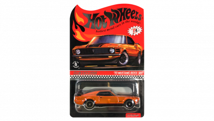 Машинка Premium Hot Wheels '70 Ford Mustang Boss 302 Red Line Club RLC 1:64 GXJ22 Orange - Retromagaz, image 1